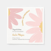 Bloemen Medewerker personeel Happy Retirement Part Servet (Voorkant)