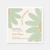 Bloemen Medewerker personeel Happy Retirement Part Servet (Voorkant)