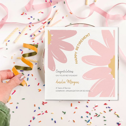 Bloemen Medewerker personeel Happy Retirement Part Servet