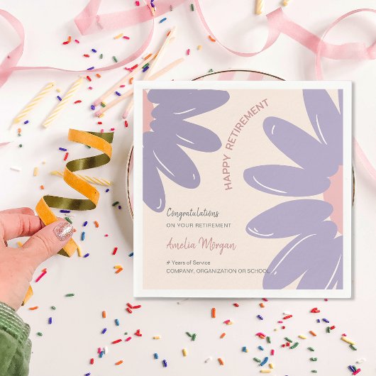 Bloemen Medewerker personeel Happy Retirement Part Servet