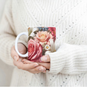 Bloemen Medley Levendige Bloemen & Botanische Scho Koffiemok