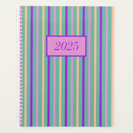 Bloemen Medley Strepen Planner (Voorkant)