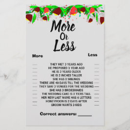 Bloemen Meer of Minder Koppels, Shower Game Flyer