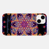 Bloemen Mehndi kunst, Violet Natuur Case-Mate iPhone Case (Achterkant (horizontaal))
