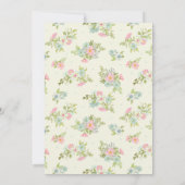 Bloemen Meisje Olifant Baby Douche Uitnodigingen (Achterkant)