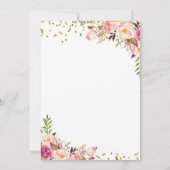 Bloemen Meisje Thee Verjaardagsfeest Afro-Amerikaa Kaart (Achterkant)