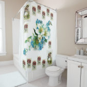  bloemen meisje wit douwergordijn douchegordijn (In situ)