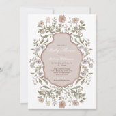  Bloemen Meisjes Baby shower Kaart (Voorkant)