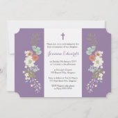 Bloemen Meisjes Dochter Eerste Communie Gepersonal Kaart (Voorkant)