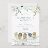 Bloemen Meisjes Reisschema Bachelorette Party Week Kaart (Voorkant)