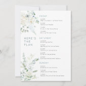 Bloemen Meisjes Reisschema Bachelorette Party Week Kaart (Achterkant)