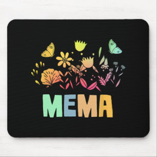 Bloemen Mema Shirt voor Vrouwen Moederdag Muismat