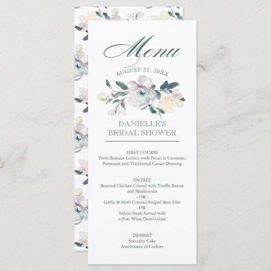 bloemen | Menu (Voorkant / Achterkant)