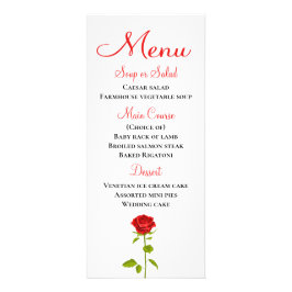 Bloemen Menu Rood Rose Flowers Bruiloft Vrijgezell