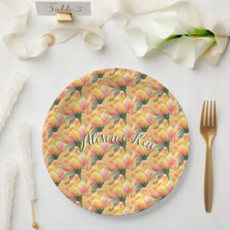 Bloemen Met aangepaste gepersonaliseerde naam Papieren Bordje