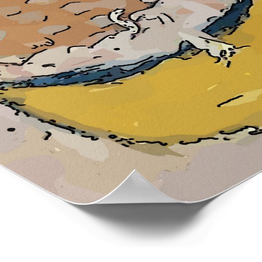 Bloemen met ananas, na Matisse Poster (Hoek)