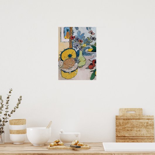 Bloemen met ananas, na Matisse Poster (Keuken)