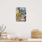 Bloemen met ananas, na Matisse Poster (Keuken)