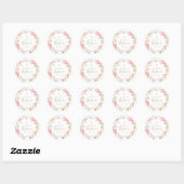 bloemen met Baptisme Ronde Sticker (Vel)
