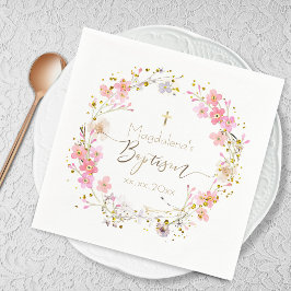 bloemen met Baptisme Servet