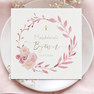 bloemen met Baptisme Servet