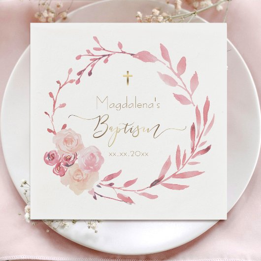 bloemen met Baptisme Servet