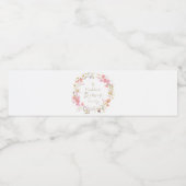 bloemen met Baptisme Waterfles Etiket (Enkel label)