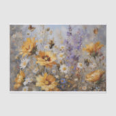 Bloemen met Bee's en Vlinders Decoupage Tissuepapier (Voorkant)