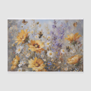 Bloemen met Bee's en Vlinders Decoupage Tissuepapier