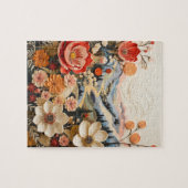 Bloemen met bergen legpuzzel (Horizontaal)