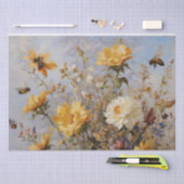 Bloemen met bijen decoupage tissuepapier (Craft)