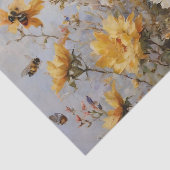 Bloemen met bijen Decoupage Tissuepapier (Detail)