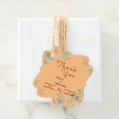 Bloemen met bladeren bedankjes labels (In situ)