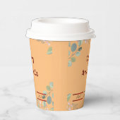 Bloemen met bladeren papieren bekers (Rechts)