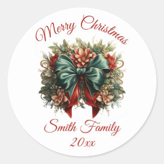  Bloemen met Bogen Kerst sticker