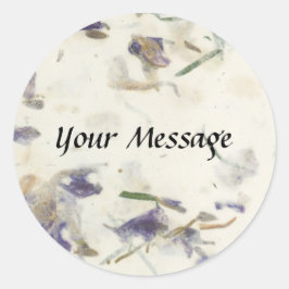  bloemen met boodschap ronde sticker