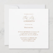 bloemen met de Eerste Heilige Communie Kaart (Achterkant)