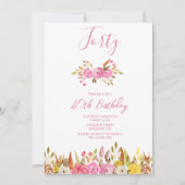 Bloemen met een beetje sparkle verjaardag kaart (Voorkant)