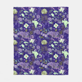 Bloemen met een elegante en mysterieuze sfeer fleece deken