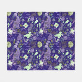 Bloemen met een elegante en mysterieuze sfeer fleece deken (Voorkant (Horizontaal))