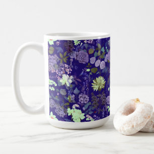 Bloemen met een elegante en mysterieuze sfeer koffiemok