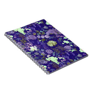 Bloemen met een elegante en mysterieuze sfeer notitieboek