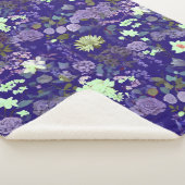 Bloemen met een elegante en mysterieuze sfeer sherpa deken (3/4)