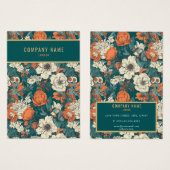  bloemen, met een kaart (Voorkant /achterkant)