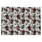 bloemen met een koele getild patroon groot cadeauzakje (Achterkant)