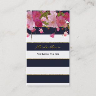 Bloemen met Faux Gold Glitter Modern Elegant Chic Visitekaartje