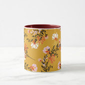 Bloemen met gele achtergrond mok (Midden)