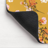 Bloemen met gele achtergrond muismat (Hoek)