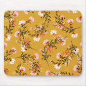 Bloemen met gele achtergrond muismat (Voorkant)