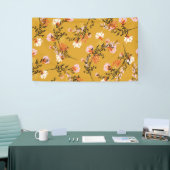 Bloemen met gele achtergrond spandoek (Beurs)
